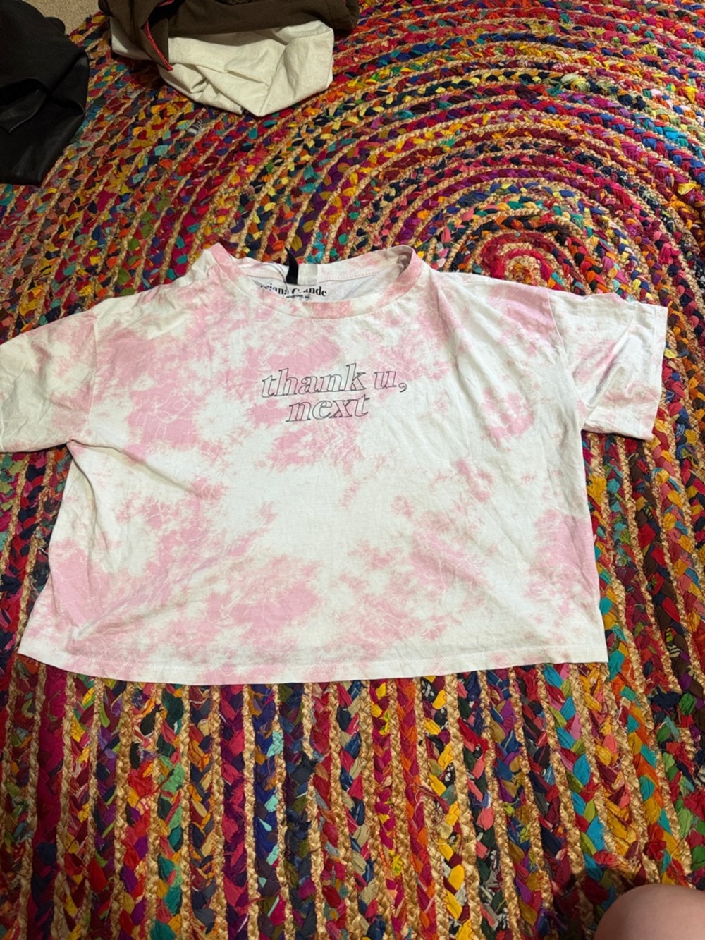 ARIANA GRANDE thank u, next' Graphic Crop Tee